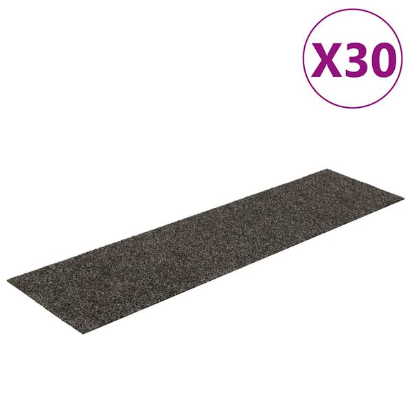 vidaXL Tappetini per scale autoadesivi 30 pz 76x20 cm antracite rettangolari
