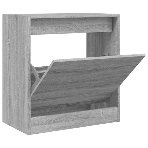 vidaXL Scarpiera Grigio Sonoma 60x34x63,5 cm in Legno Multistrato