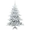 vidaXL Albero di Natale Artificiale con Rami Pieghevoli Bianco 150 cm