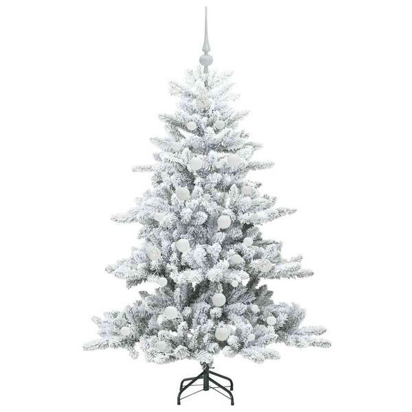 vidaXL Albero di Natale Artificiale con Rami Pieghevoli Bianco 150 cm