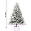 vidaXL Albero di Natale Artificiale con Neve Verde 240 cm in PVC e PE