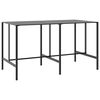 vidaXL Tavolo da Bar Nero 200x100x110 cm Acciaio Verniciato a Polvere