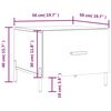 vidaXL Tavolino da Salotto Grigio Sonoma 50x50x40 cm Legno Multistrato