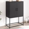 vidaXL Credenza Nera 68,5x38,5x107 cm in Acciaio
