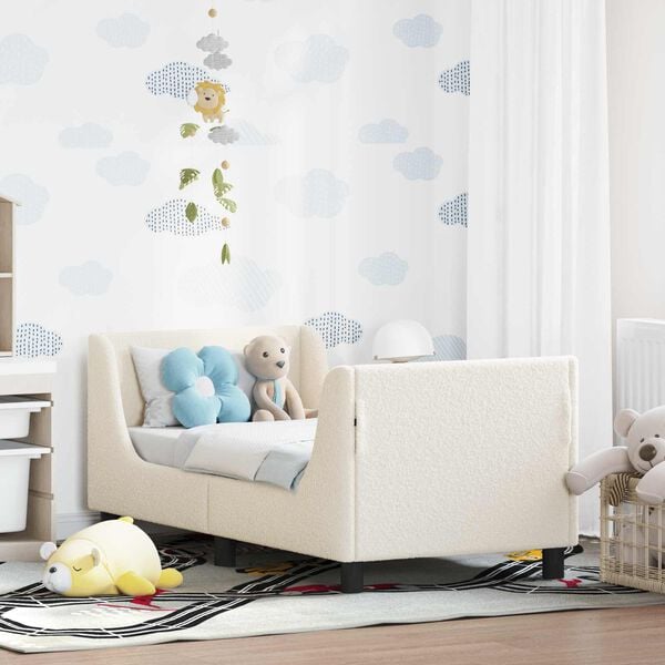 vidaXL Struttura letto per bambini con testata Crema 70 x 140 cm