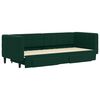 vidaXL Divano Letto Estraibile Cassetti Verde Scuro 80x200cm Velluto