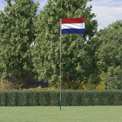vidaXL Asta e Bandiera Olanda 5,55 m Alluminio