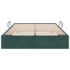 vidaXL Letto con Contenitore Verde Scuro 120 x 200 cm Velluto