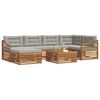 vidaXL Set di divani da esterno 7 pcs Grigio Naturale e Chiaro