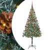 vidaXL Albero di Natale artificiale Verde 180 cm PVC e Acciaio