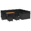 vidaXL Set Divano da Giardino 13 pz Nero polyrattan