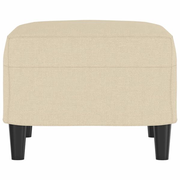 vidaXL Poggiapiedi Crema 60x50x41 cm in Tessuto