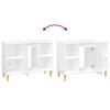 vidaXL Mobile Lavabo Bianco Lucido 80x33x60 cm in Legno Multistrato