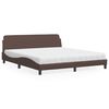 vidaXL Letto con Materasso Dover Marrone 180x200cm in Similpelle