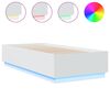 vidaXL Giroletto con Luci LED Bianco 90x200 cm in Legno Multistrato