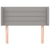 vidaXL Testiera ad Orecchio Grigio Chiaro 93x16x78/88 cm in Tessuto