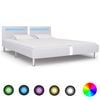 vidaXL Giroletto con LED senza Materasso Bianco 180x200 cm