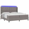 vidaXL Letto a Sorgente LED con materasso Talpa 200 x 200 cm Tessuto