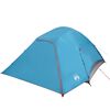 vidaXL Tenda da Campeggio a Cupola per 4 Persone Blu Impermeabile