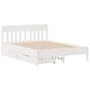 vidaXL Letto senza Materasso Bianco 150x200 cm Legno Massello di Pino