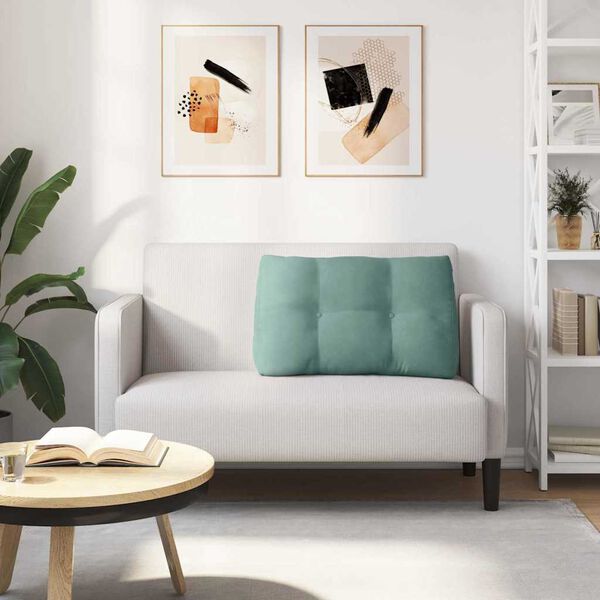 vidaXL Cuscino per Schiena Verde Mare 80 x 24 x 50 cm Velluto