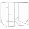 vidaXL Cuccia per Cani da Esterno Argento 2x2x2 m Acciaio Zincato