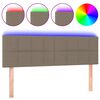 vidaXL Testiera a LED Tortora 144x5x78/88 cm in Tessuto
