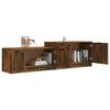vidaXL Mobile TV Rovere Fumo 158,5x36x45 cm in Legno Multistrato