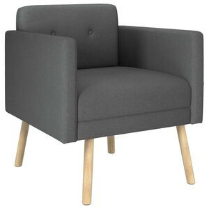 vidaXL Sedia d'accento Grigio Scuro Tessuto