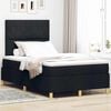 vidaXL Letto a molle con materasso Nero 120 x 200 cm Tessuto