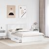vidaXL Letto con Contenitore Bianco 140 x 190 cm Legno multistrato
