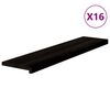 vidaXL Gradini 16 pz Marrone-nero 110x25x2 cm Legno Massello Rovere