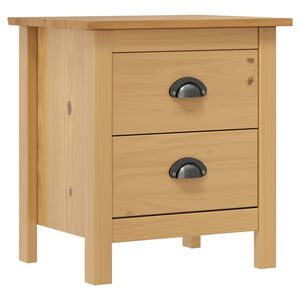 vidaXL Comodino Hill 46x35x49,5 cm in Legno Massello di Pino