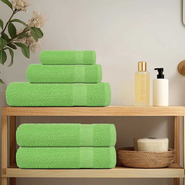 vidaXL Asciugamani da bagno FROGN 10 pz Verde mela 100x150 cm 360 g/m&sup2;
