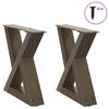 vidaXL Gambe per Tavolino da Caff&egrave; 2 pz in Acciaio Naturale 30x(30-31,3) cm Acciaio