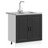 vidaXL Mobiletto per lavabo con porta Porto Nero 80 x 46 x 81,5 cm