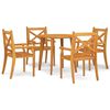 vidaXL Set Mobili da Pranzo per Giardino 5 pz Legno Massello di Acacia