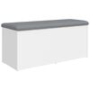 vidaXL Panca contenitore bianca 102x42x45 cm in legno ingegnerizzato