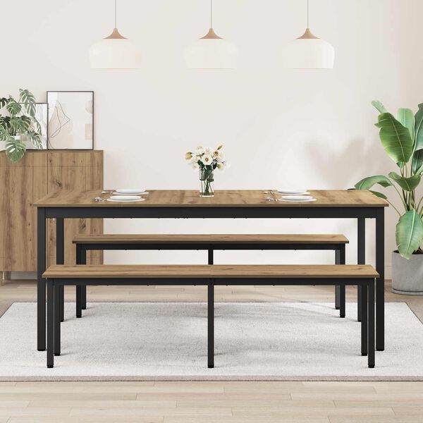 vidaXL Tavoli da pranzo 2 pcs 180 x 90 x 75 cm Legno multistrato