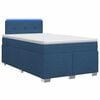 vidaXL Letto con Box Spring, Materasso e LED Blu 120 x 200 cm Tessuto