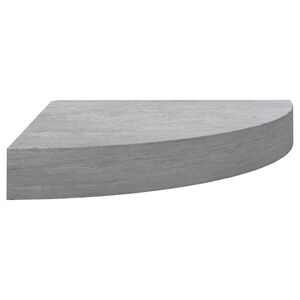 vidaXL Mensola Angolare Grigio Cemento 25x25x3,8 cm in MDF