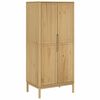 vidaXL Armadio FLORO Marrone Cera 77x53x171 cm Legno Massello di Pino