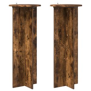 vidaXL Supporto per piante 2 pcs Rovere Fumo &Oslash;40 x 100 cm