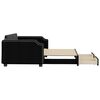 vidaXL Divano Letto Estraibile con Cassetti Nero 100x200 cm in Tessuto