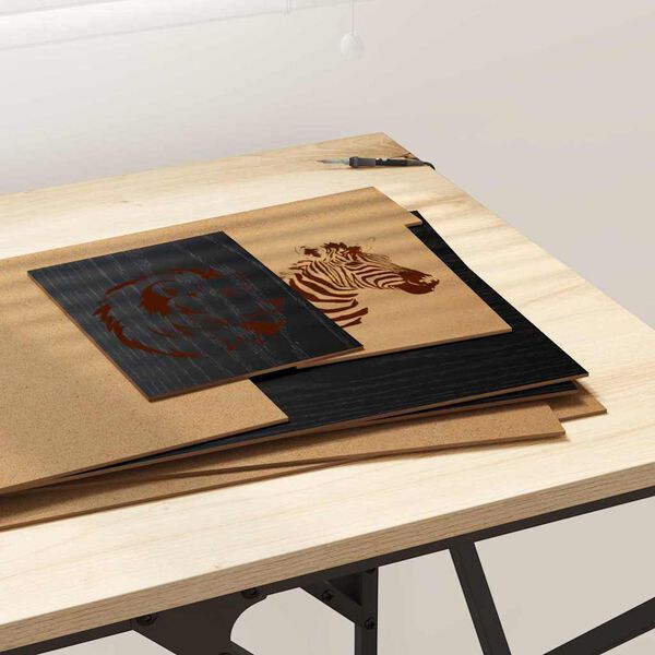 vidaXL Pannelli decorativi 12 pcs Rovere nero 30 x 42 x 0.3 cm