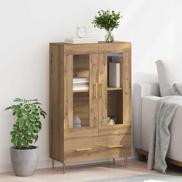 vidaXL Credenza con cassetto Rovere artigianale 69,5 x 31 x 115 cm
