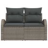 vidaXL Divano da giardino Grigio 124 x 62 x 69cm polyrattan