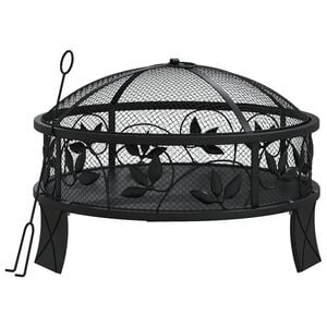 vidaXL Braciere con Attizzatoio 50 cm XXL in Acciaio