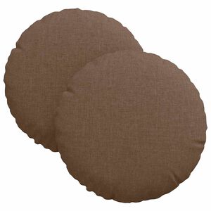 vidaXL Cuscini per Seduta 2 pz Tessuto Marrone &Oslash;30 x 13 cm