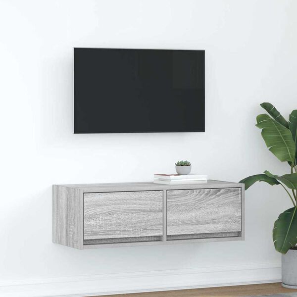 vidaXL Mobile Porta TV Grigio Sonoma 80x31x25,5 cm Legno Multistrato